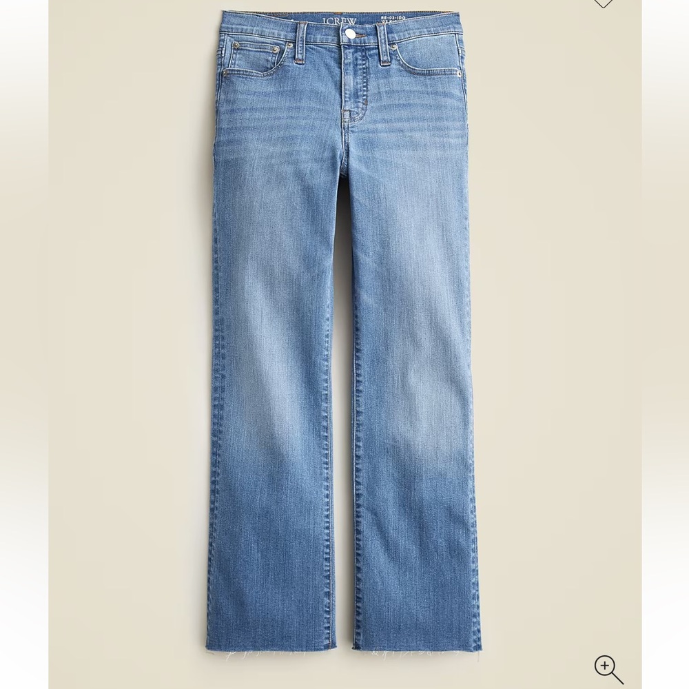 NWOT JCREW Mid-Rise Cropped Kickout Jean in‎ 2003 Super Stretch